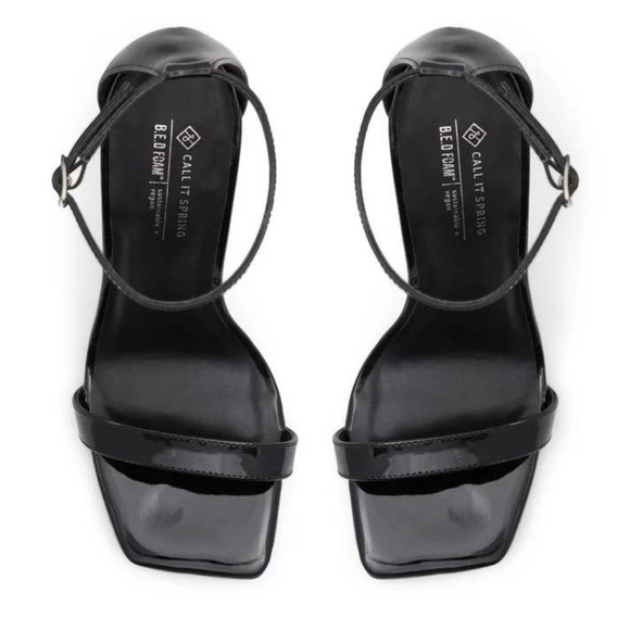 CALL IT SPRING • Black Katsia High Heels Strappy Sandals Shoes - Picture 3 of 11